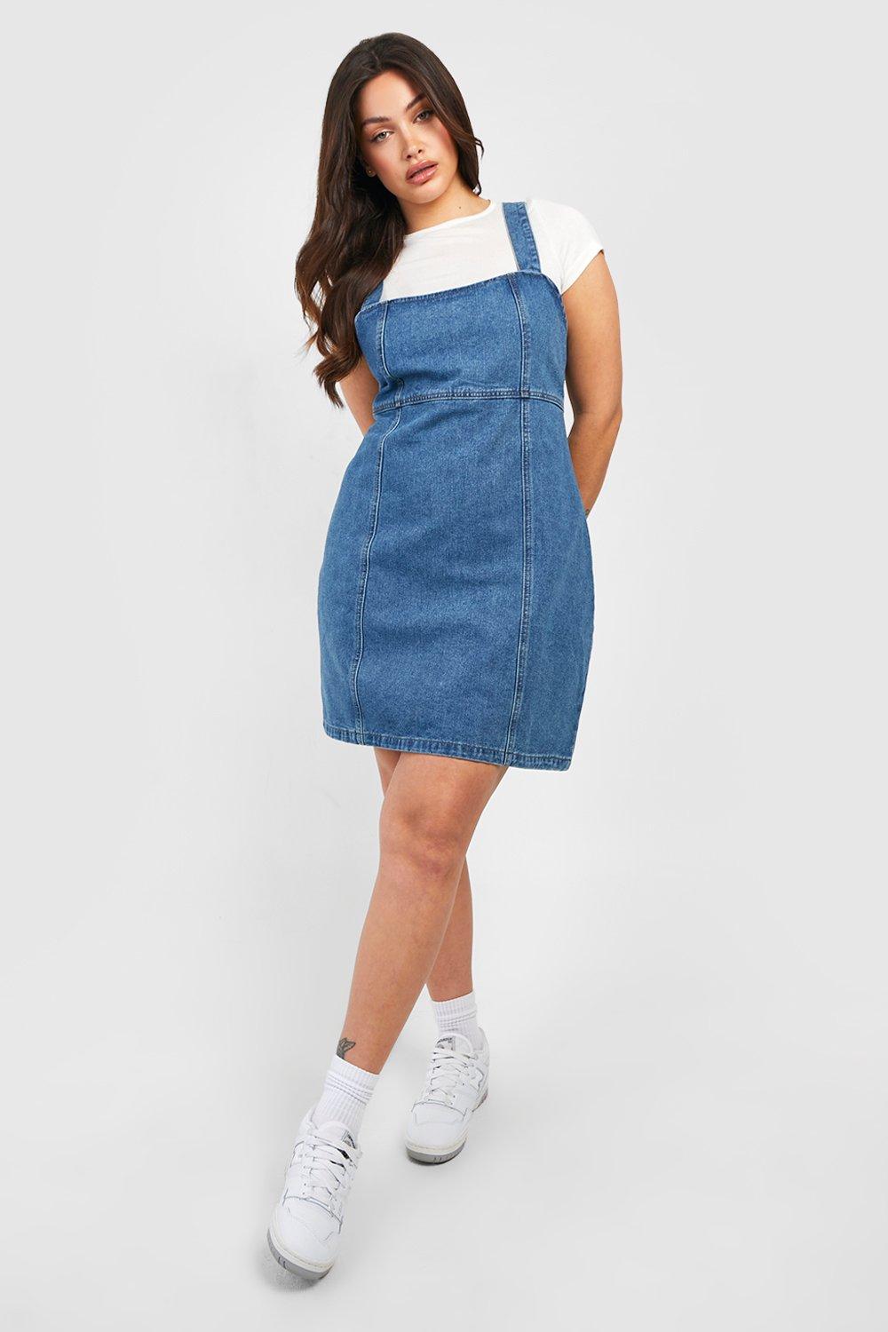 Boohoo deals denim pinafore